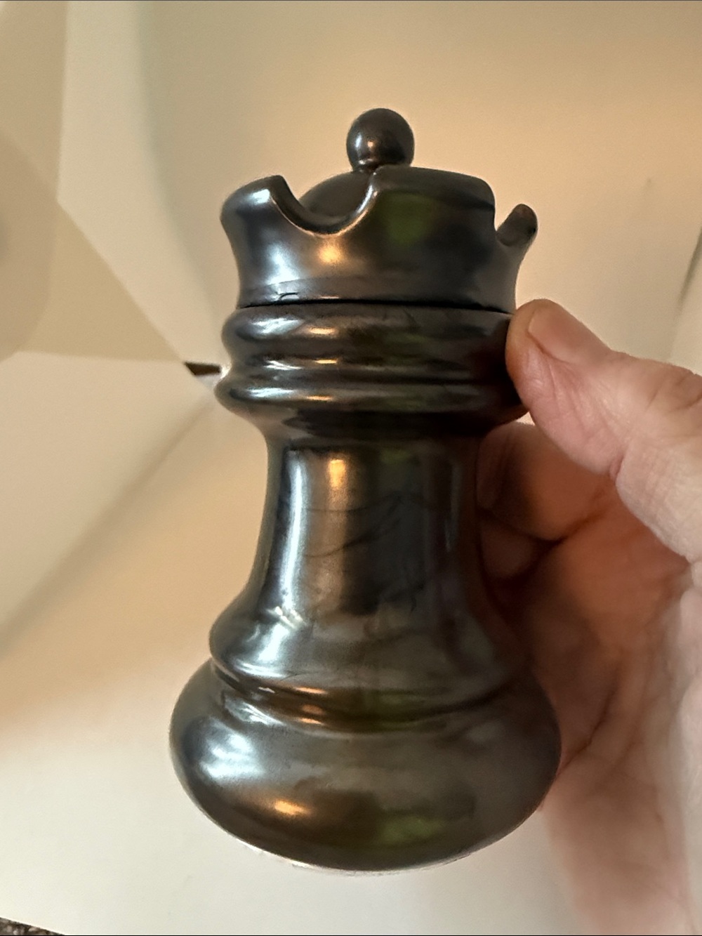 Decorative Black Resin Chess Rook -(Jar) - Picture 8 of 17